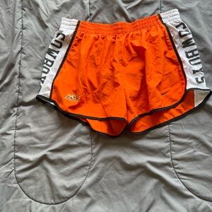 Nike Orange and White Athletic Shorts